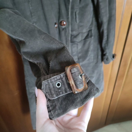 Women's brown corduroy coat used, size L