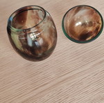 Αντίκα χειροποίητο διακοσμητικό βάζο jar από φυσητό γυαλί σαν καινούργιο