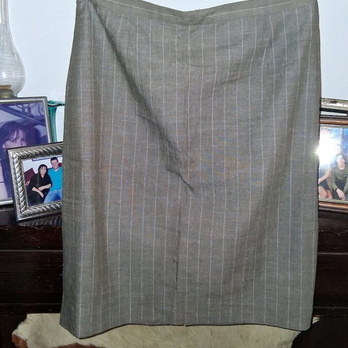 Linen skirt like new, gray and beige, size XXL