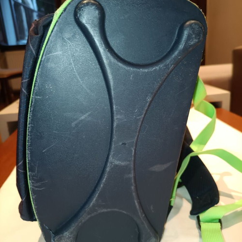 Herlitz Midi Green Robo Dragon school backpack used, 16lt blue with bottle holder