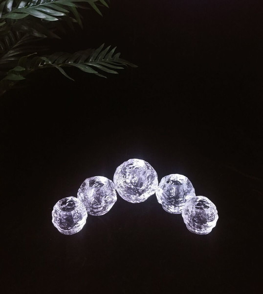 Συλλογή κηροπήγια ρεσω 5 τμ. Kosta Boda "Snowball" by Ann Wärff 1973