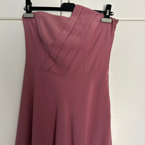 Long dress handmade from georgette, rotten apple color, size S like new