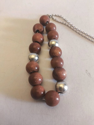 Ασημένιο 925 κομπολόι με χρυσολίθο σαν καινούργιο