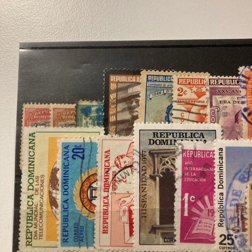 Dominican Republic stamps used, 21 different canceled