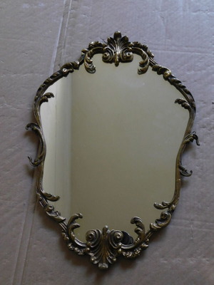 Bronze wall mirror used, approx. 50x40cm