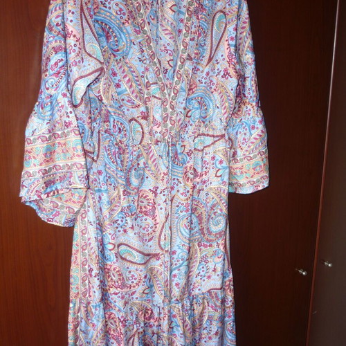 Ethnic long summer dress Swarna Art Silk 100% like new
