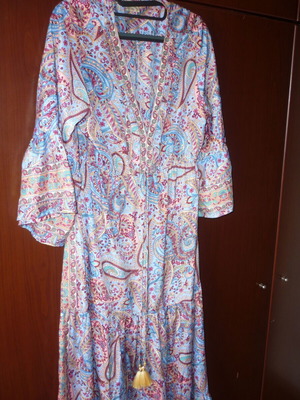 Ethnic long summer dress Swarna Art Silk 100% like new