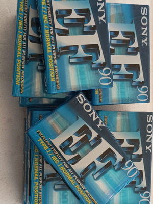 Sony 90-minute audio cassettes, pack of 18, sealed