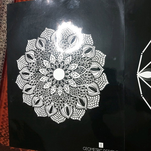 Poster with geometric designs set of 3 like new, illustrated paper