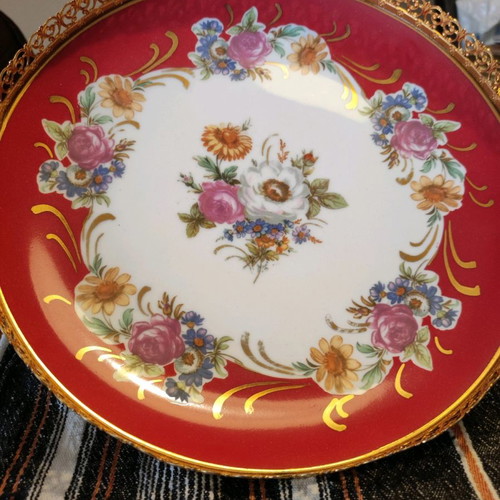 Forstenberg vintage porcelain serving plate new, 1947 West Germany