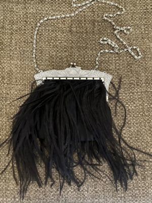Zara evening shoulder bag new, black and silver