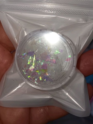 Foil flakes aurora new, nail decoration in iridescent white
