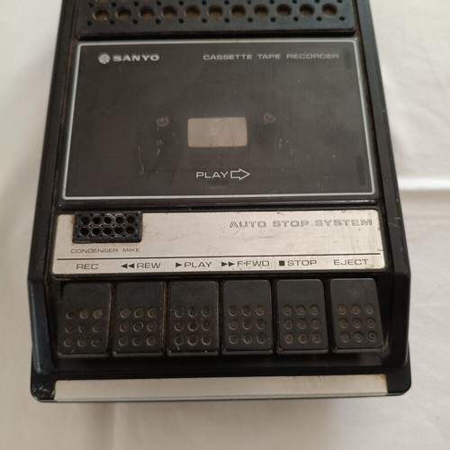 Sanyo model M2541 cassette tape recorder used