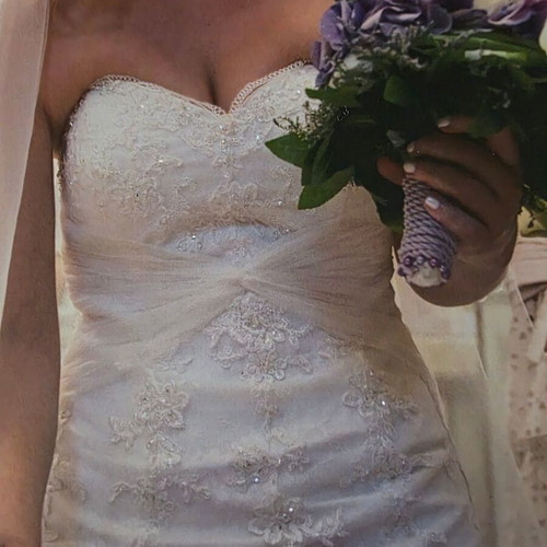 Wedding dress mermaid line broken white, like new, size M