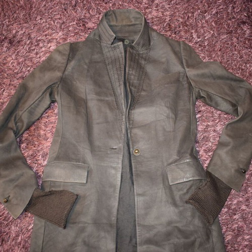 Isaac Sellam Experience leather coat size 36 used, brown
