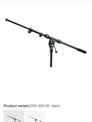 Mic boom extension arm KONIG+MEYER new, black