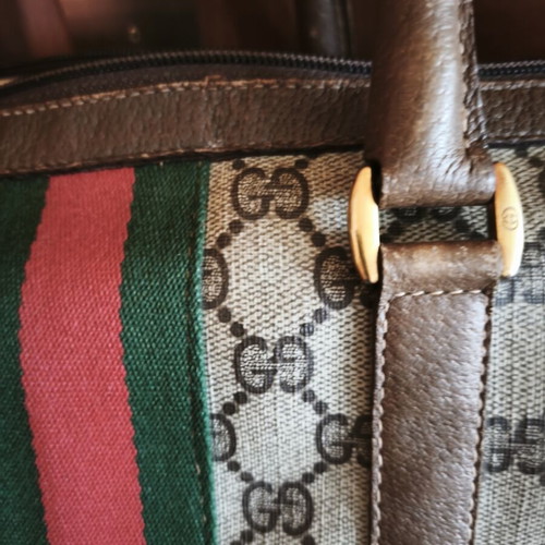 Gucci vintage Boston bag Sherry line like new, beige
