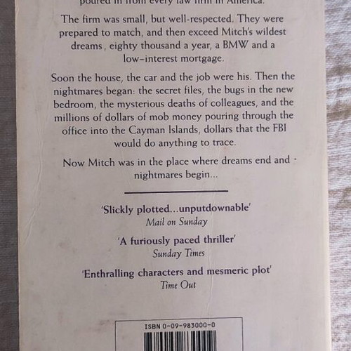 John Grisham The Firm used with yellowed pages
