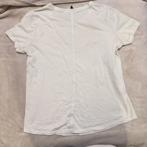 Sinsay women's t-shirt size S used, beige, baggy fit