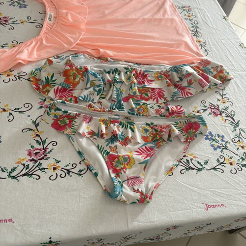 Zara floral bikini size 13-14 with H&M t-shirt gift new