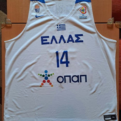 Φανέλα Εθνικής Ελλάδος Γιώργου Παπαγιάννη μεταχειρισμένη, μέγεθος 3XL