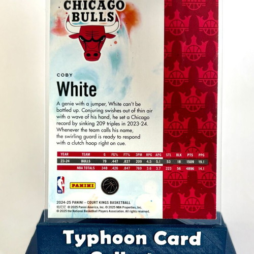 2024-25 Panini Court Kings Coby White #30 Chicago Bulls card like new