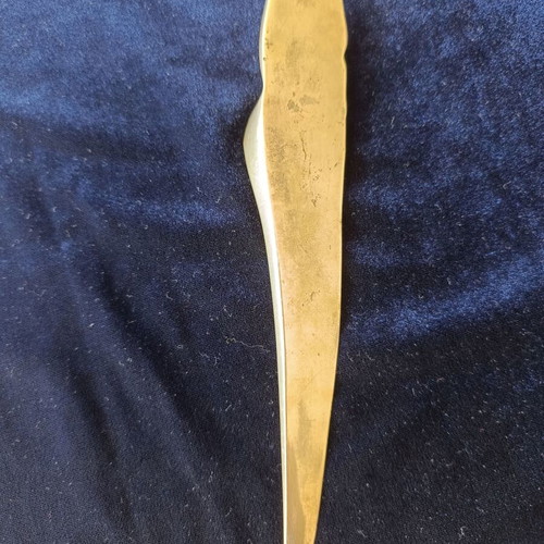 Art Nouveau brass letter opener with heron design like new
