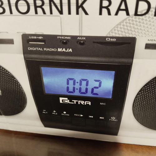Eltra digital stereo radio with USB, TF card and clock