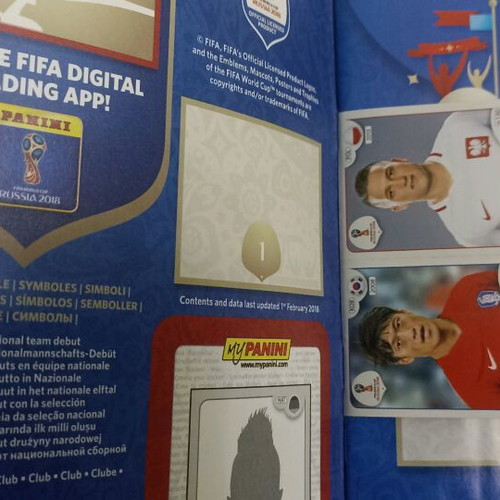 Panini FIFA World Cup Russia 2018 album new with 6 initial stickers