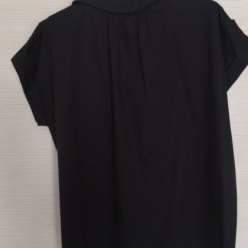Black blouse one size like new with necklace gift