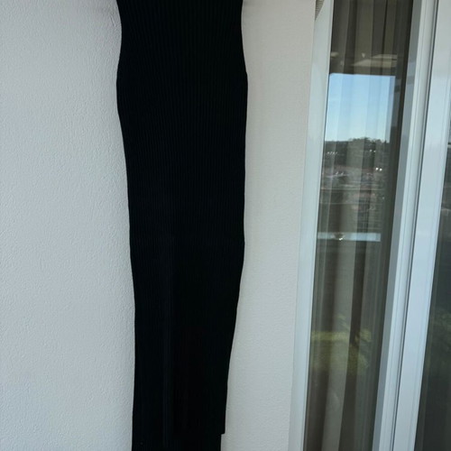 Ribbed long sleeveless dress black, like new, size S/M