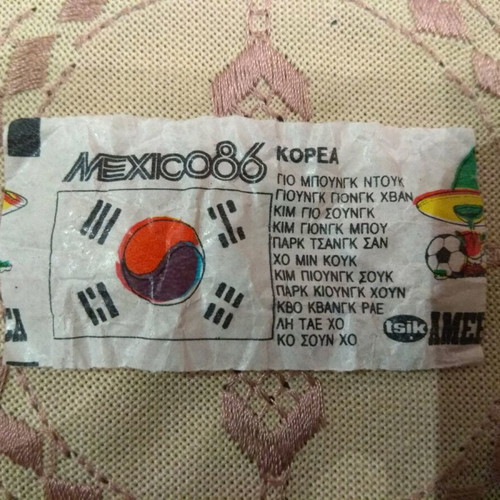 Tsik America Mexico '86 bubble gum like new, collectible Korea packaging