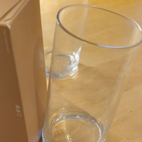 Glasses set of four large like new, handmade, unique design