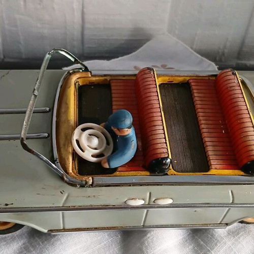 Vintage car tin toy convertible 1960 used