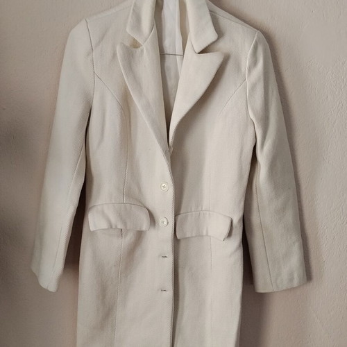 Italian beige coat like new, premium blend fabric