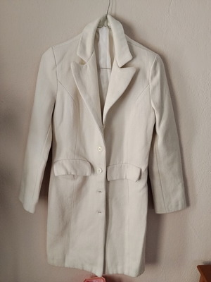 Italian beige coat like new, premium blend fabric