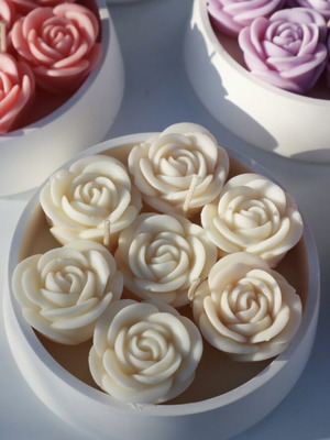 Rose-shaped bowl new, customizable color and scent