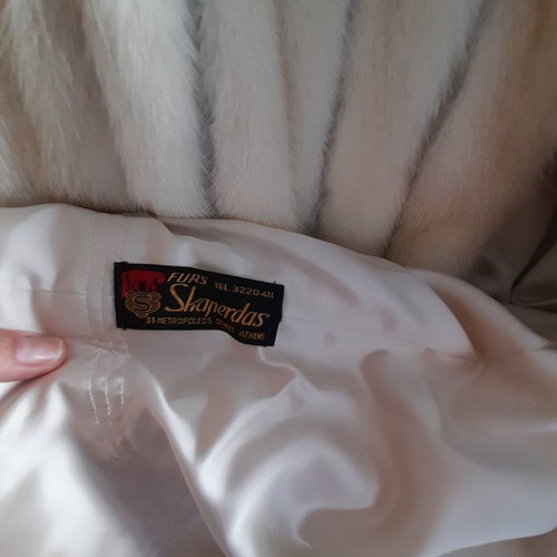Mink and leather fur 3/4 coat by Skaperdas