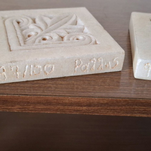 Marble prespapie like new, handmade from marble carving workshop