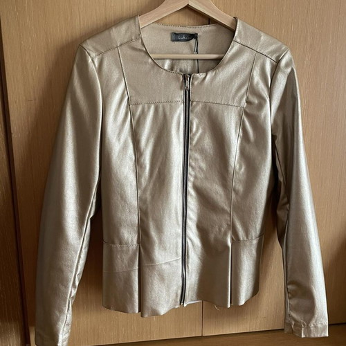 Women's Summer Gold Jacket New, Leather, Size S