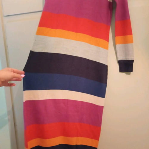 Long knitted dress H&M colorful like new, size S/M
