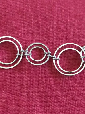 Women's bracelet with steel rings like new