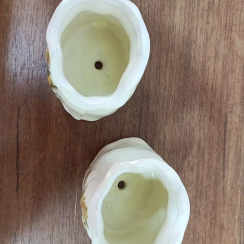 Ceramic flowerpots used, set of two