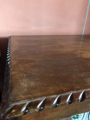 Old dining table used with scratches