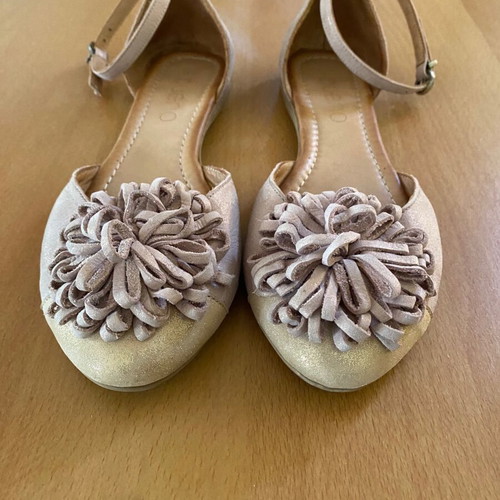Bueno Shoes ballerinas size 38.5 like new, pink and gold