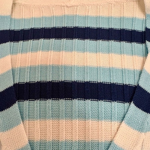 Cotton dress new, size M, white and blue
