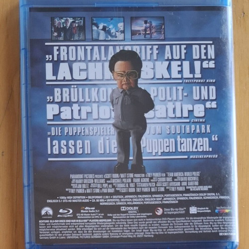 Team America World Police Blu-Ray like new, comedy, subtitles