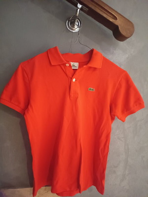 Lacoste поло риза червена, като нова, размер 152 см за 12 години
