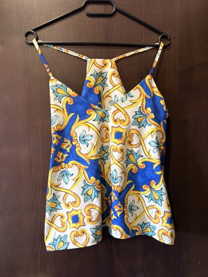 Satin set size M like new, wide pants with belt and top