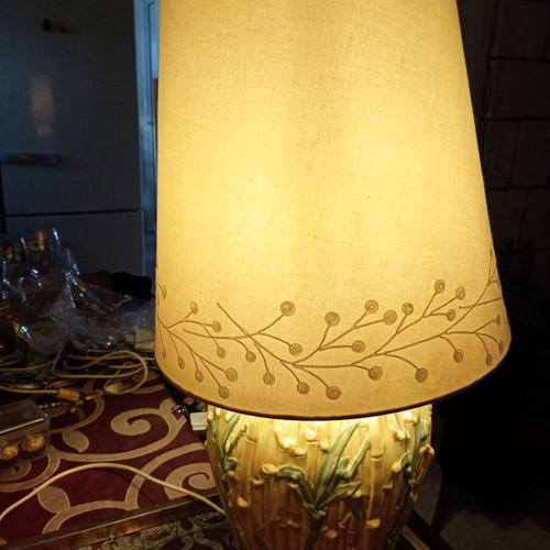 Porcelain table lamp like new, large 0.63 m height